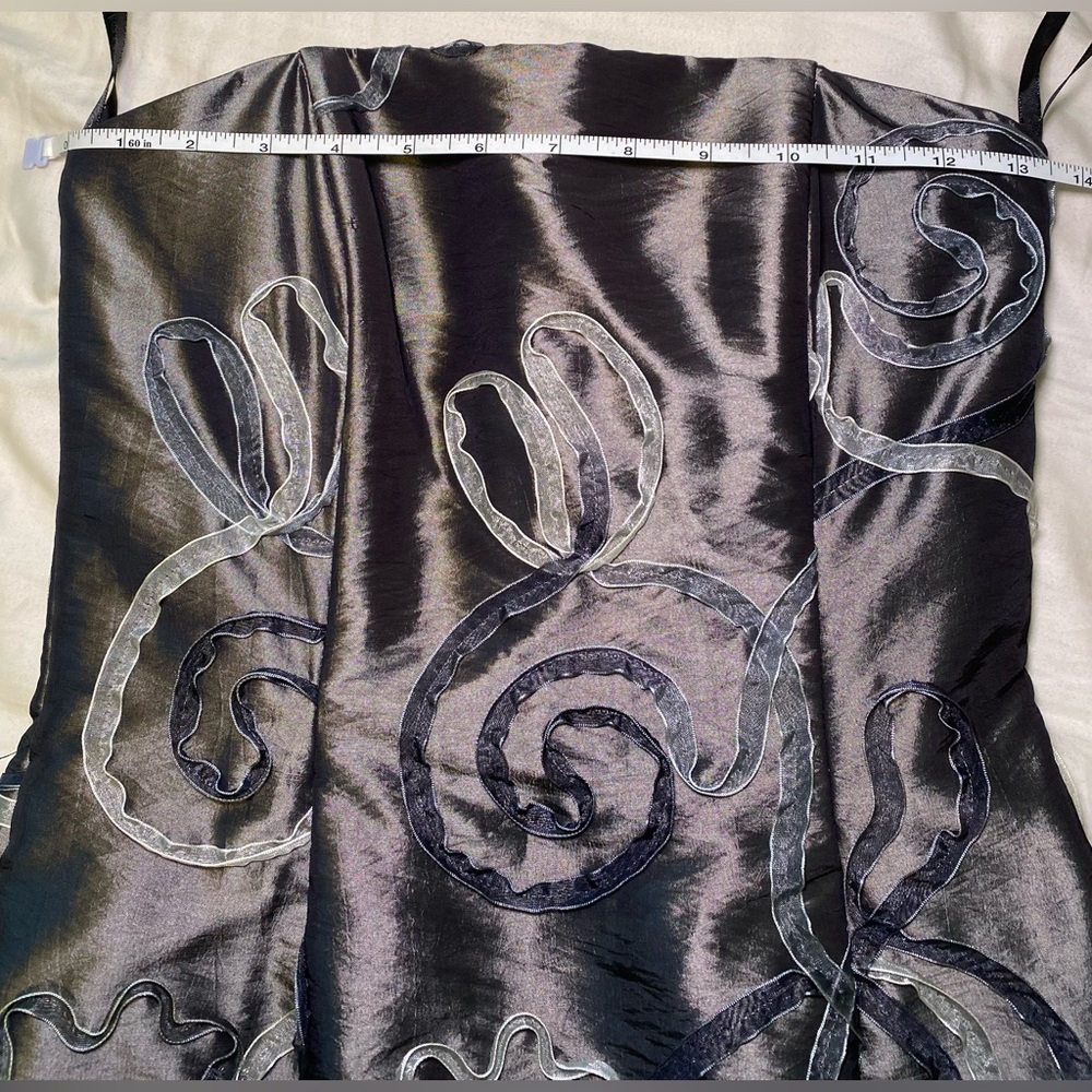 Jessica McClintock Elegant Strapless Gray Dress Size 6 - Picture 6 of 7